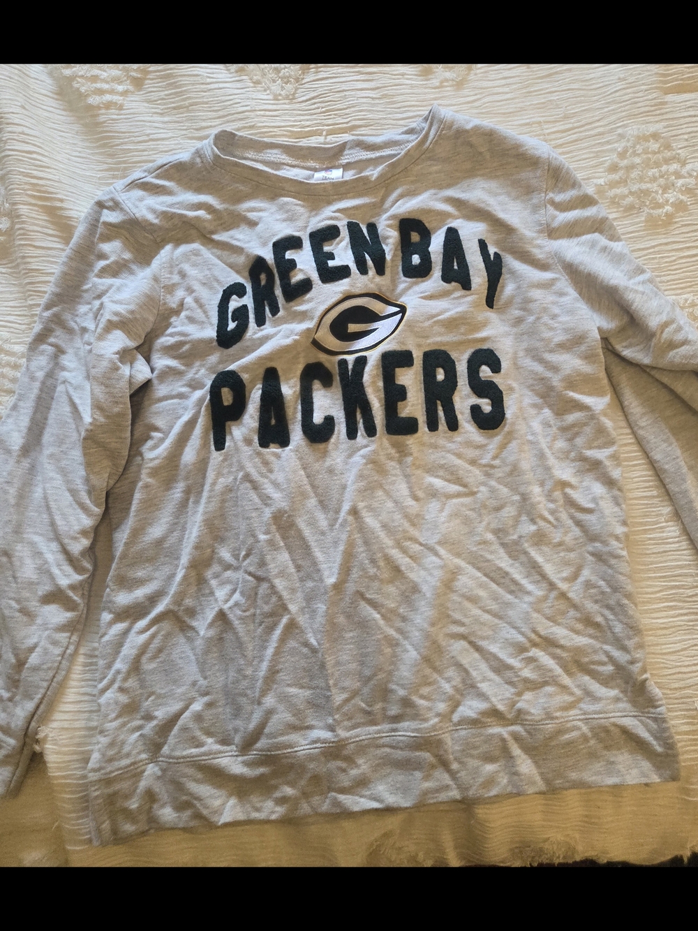 Green Bay Packers NFL Women’s Gray Long-Sleeve Shirt